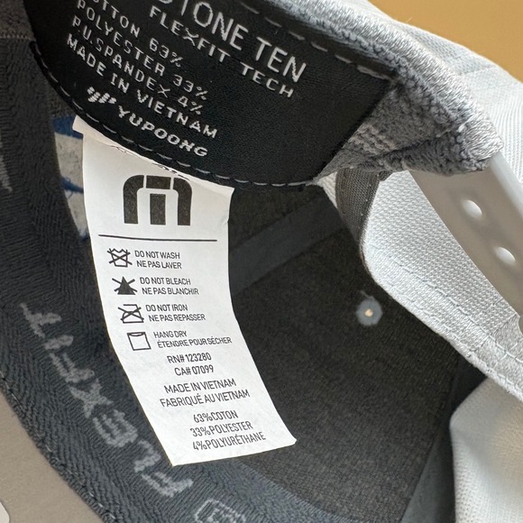 TravisMathew Solid Cap Light Grey Heather Parady Flexfit 110 Hat TM1MY391 - Picture 7 of 7